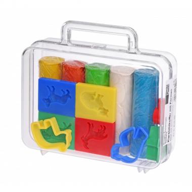 Becks Plastilin Set of modeling clay 500g. 5 colors with molds in case