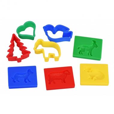 Becks Plastilin Set of modeling clay 500g. 5 colors with molds in case