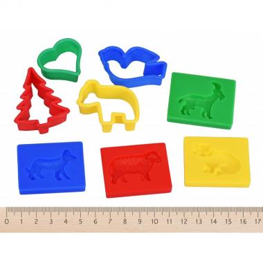Becks Plastilin Set of modeling clay 500g. 5 colors with molds in case