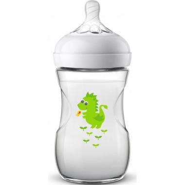 Avent Бутылочка для кормления Avent NATURAL 2.0 с декором, 260 мл[SCF070/24]