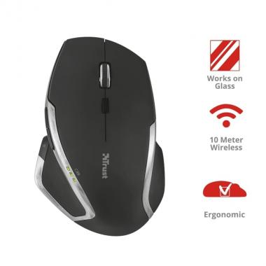 Trust Evo Advanced Wireless Laser Mouse BLACK