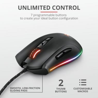 Trust GXT 900 Qudos RGB Gaming RGB BLACK
