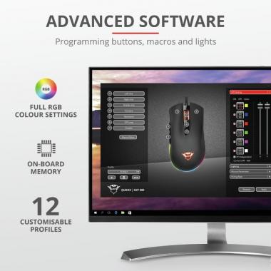 Trust GXT 900 Qudos RGB Gaming RGB BLACK