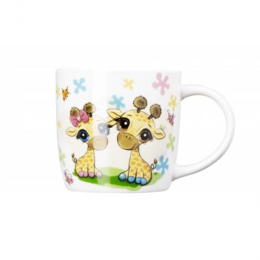 ARDESTO Set of children's dishes Baby giraffes, 3 pcs., new bone china