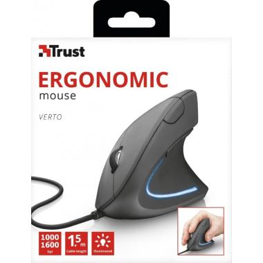 Trust Миша ERGONOMIC USB BLACK