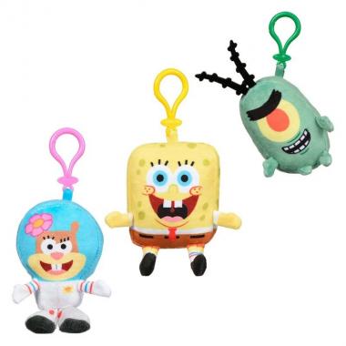 Sponge Bob игрушка-брелок Mini Key Plush SpongeBob в ассорт.