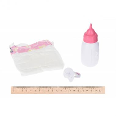 Same Toy Baby doll in white clothes with accessories and sound (35 cm)