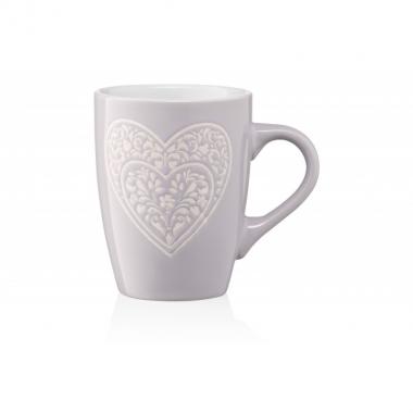ARDESTO Mug Heart, 330 ml, gray, ceramics