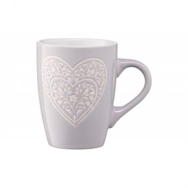 ARDESTO Mug Heart, 330 ml, gray, ceramics