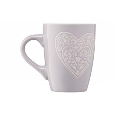 ARDESTO Mug Heart, 330 ml, gray, ceramics