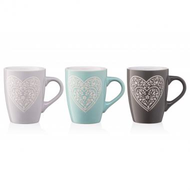 ARDESTO Mug Heart, 330 ml, gray, ceramics