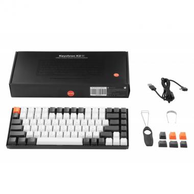 Keychron K2 84 keys, Gateron RED, White LED, BLACK