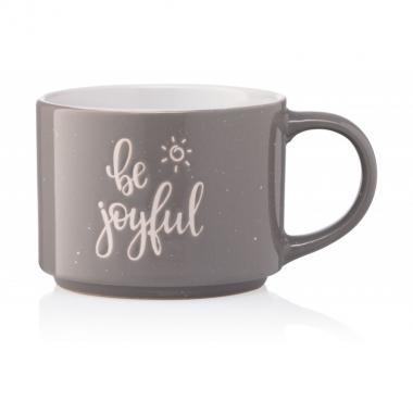 ARDESTO Mug Be joyful, 330 ml, gray, ceramics