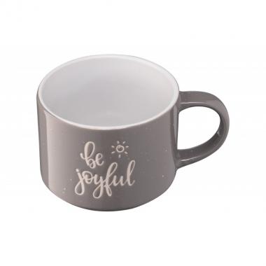 ARDESTO Mug Be joyful, 330 ml, gray, ceramics
