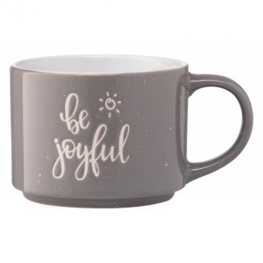 ARDESTO Mug Be joyful, 330 ml, gray, ceramics