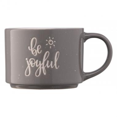ARDESTO Mug Be joyful, 330 ml, gray, ceramics