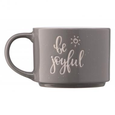 ARDESTO Mug Be joyful, 330 ml, gray, ceramics