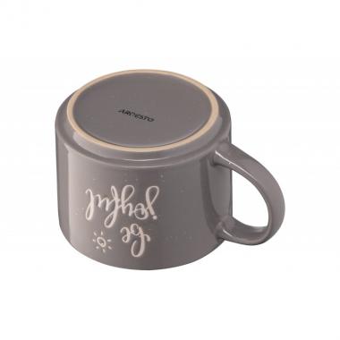 ARDESTO Mug Be joyful, 330 ml, gray, ceramics
