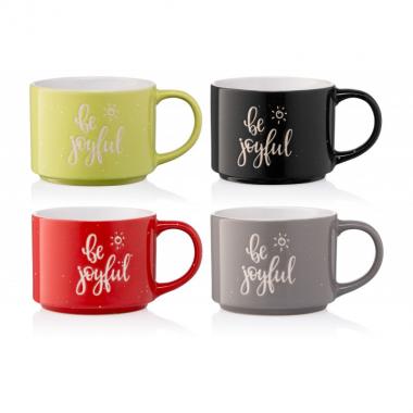 ARDESTO Mug Be joyful, 330 ml, gray, ceramics