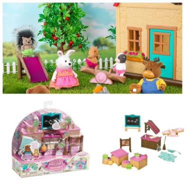 Li`l Woodzeez CLASSROOM & PLAYGROUND SET