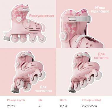 YVolution SWITCH SKATES Size7-11 Adjustable Pink 4L/13L/16L OP 4PK Colour Box