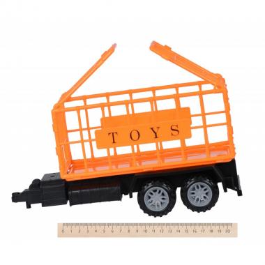Same Toy Inertial toy car Super Combination Truck (yellow) for animal transportation