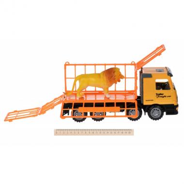 Same Toy Inertial toy car Super Combination Truck (yellow) for animal transportation