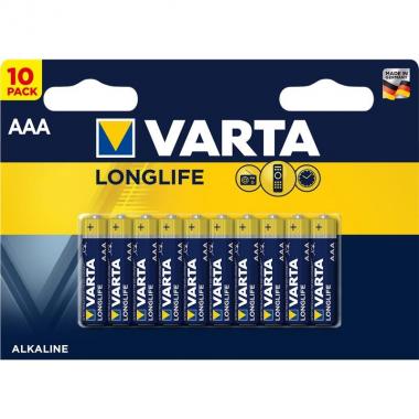 VARTA LONGLIFE AAA BLI 10 ALKALINE