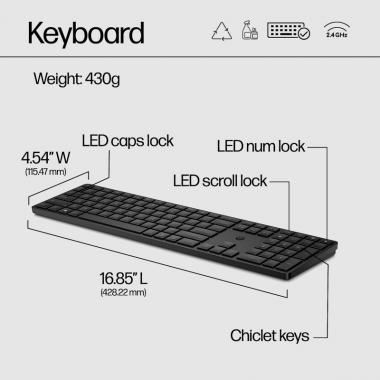HP Keyboard 450 Programmable WL UKR black