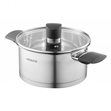 ARDESTO Casserole Gemini, glass lid, 2.1 l, stainless steel