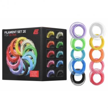 2E Filament set for 3D pen PCL (10 col*10 m)
