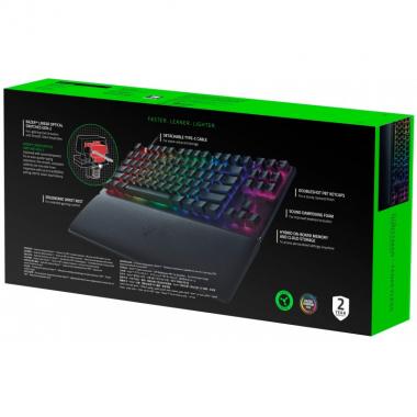 Razer Клавиатура игровая Huntsman V2 Tenkeyless Red Switch USB RU Black