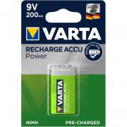 VARTA Акумулятор NI-MH Power 6F22((6LR61, MN1604, MX1604, Крона) 9V 200 мАг, 1 шт. Код