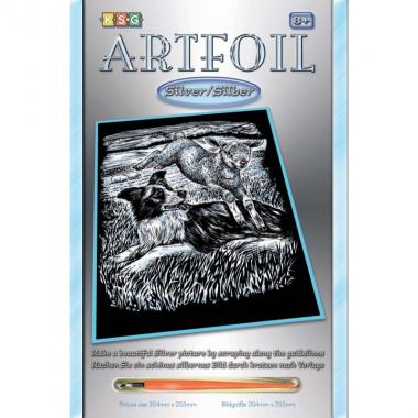 Sequin Art Craft kit ARTFOIL SILVER - Sheepdog and Lamb