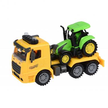 Same Toy Inertial toy car Truck Tractor unit (yellow) and tractor (with light and sound)