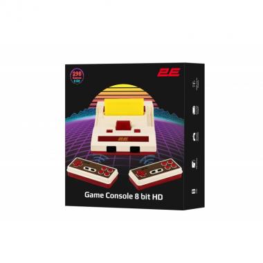 2E Игровая консоль 8bit HDMI (2 беспроводных геймпада, 298 игр)