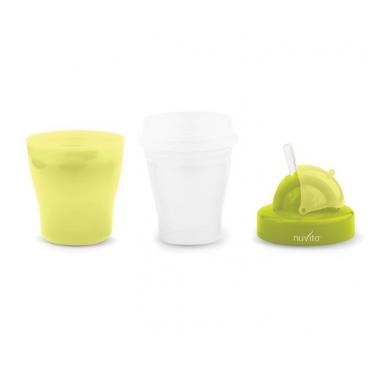 Nuvita Double wall cup with straw 18m+ 200ml[NV1436Lime]