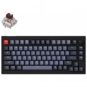 Keychron Клавиатура V1 84 Key QMK Gateron G PRO Brown Hot-Swap RGB Knob Carbon Black