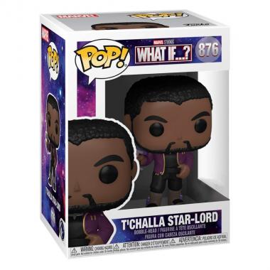 Funko Коллекционная фигурка Funko POP! Bobble Marvel What If T'Challa Star-Lord Unmasked (Exc) 56118