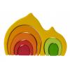nic Wooden blocks - Gable house (yellow)