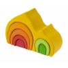nic Wooden blocks - Gable house (yellow)