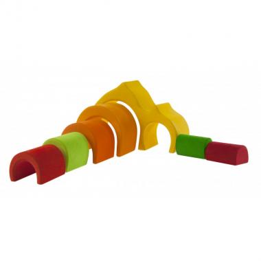 nic Wooden blocks - Gable house (yellow)