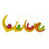 nic Wooden blocks - Gable house (yellow)