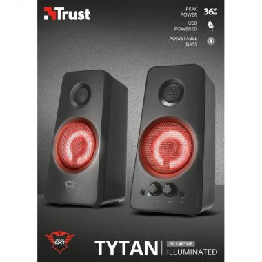Trust Акустична система (Колонки) 2.0 GXT 608 Tytan Illuminated Speaker Set BLACK