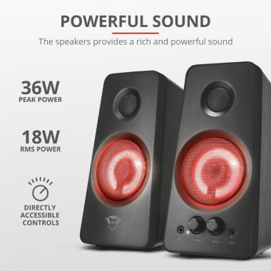 Trust Акустична система (Колонки) 2.0 GXT 608 Tytan Illuminated Speaker Set BLACK