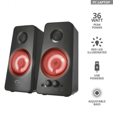 Trust Акустична система (Колонки) 2.0 GXT 608 Tytan Illuminated Speaker Set BLACK