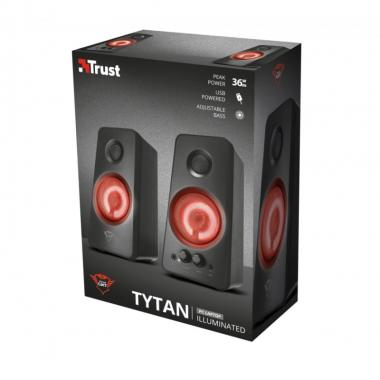 Trust Акустична система (Колонки) 2.0 GXT 608 Tytan Illuminated Speaker Set BLACK