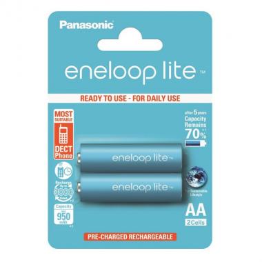 Panasonic Аккумулятор Eneloop NI-MH Lite AA 950 мАч, 2 шт.