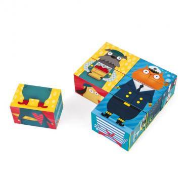 Janod Cube puzzle - Dog & Cat (6 pcs.)