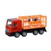 Same Toy Inertial toy car Super Combination Truck (red) for animal transportation